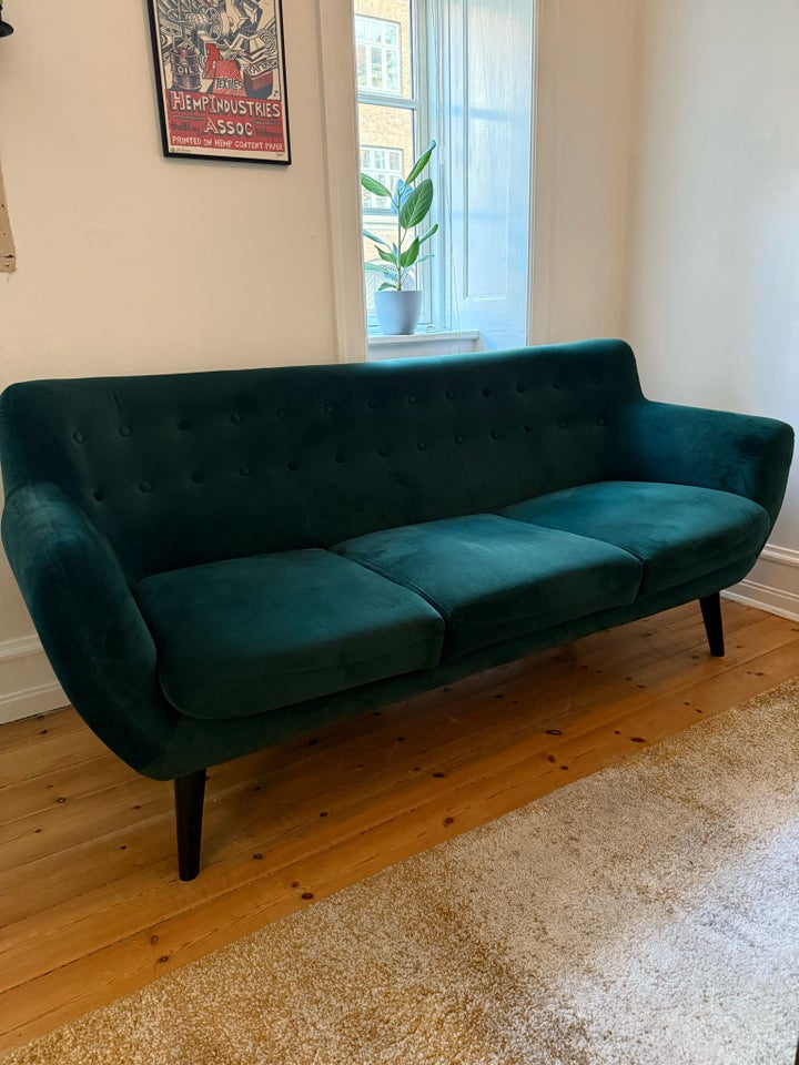 Sofa, velour, 3 pers.