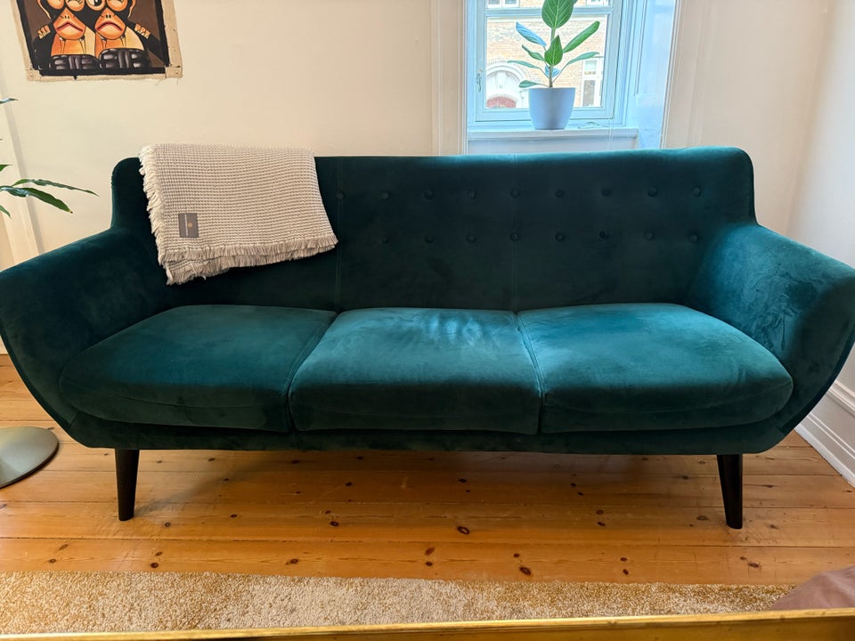 Sofa, velour, 3 pers.