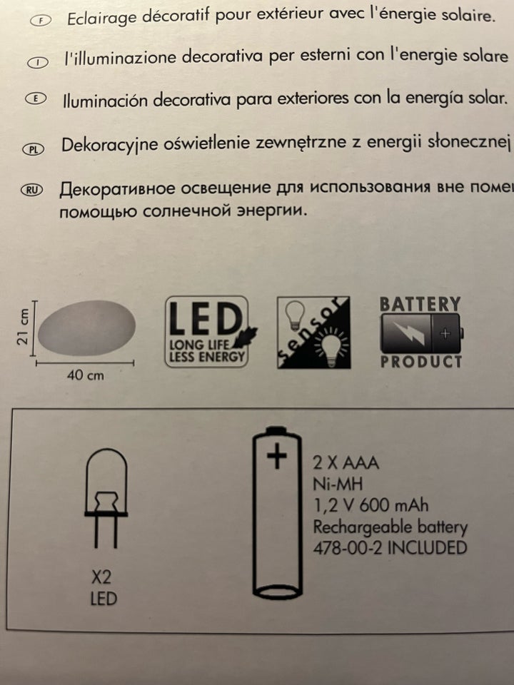 Solcellelampe