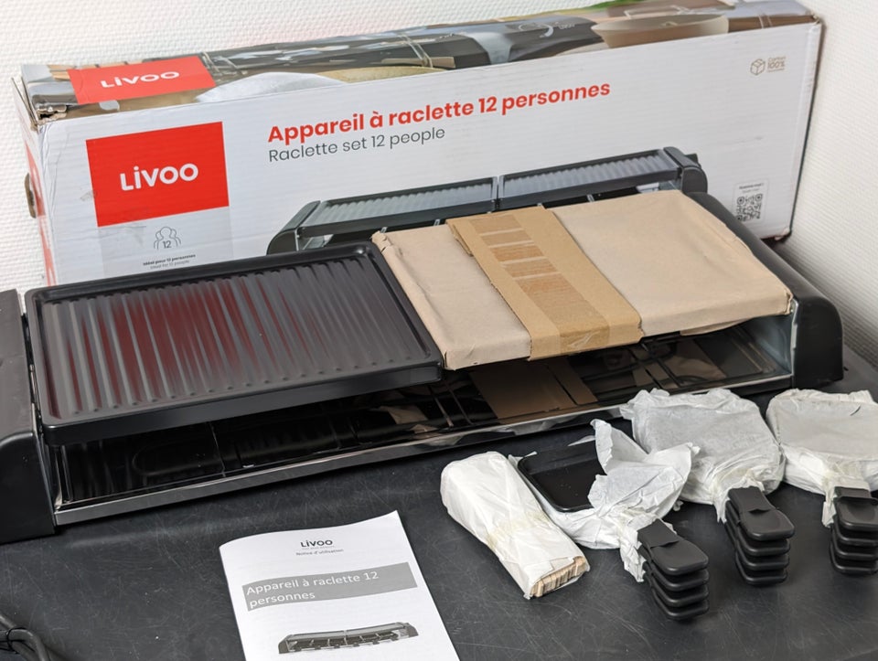 Livoo raclette 12 personer 1800w