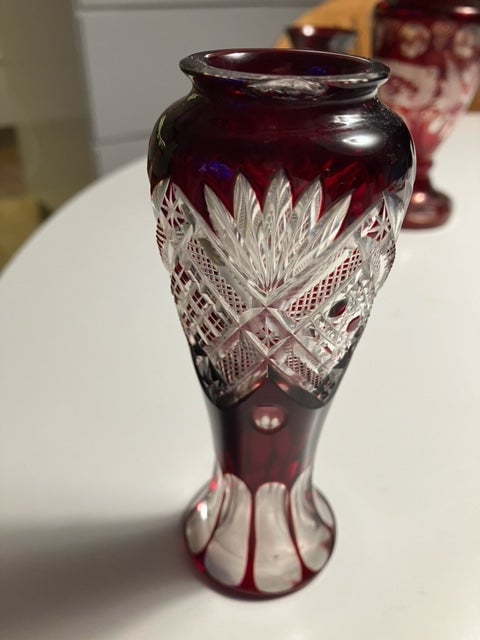 Vase, Glas, 90 år gl.