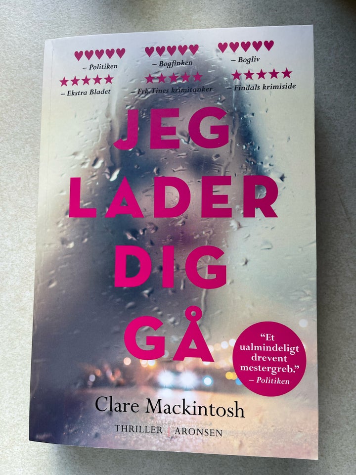 Jeg lader dig gå, Clare Mackintosh ,