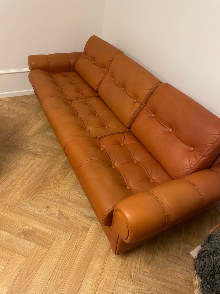 Sofa, læder, 3 pers.