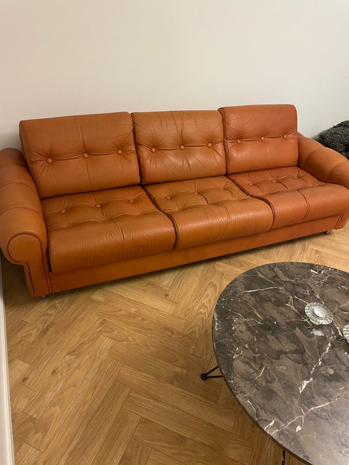 Sofa, læder, 3 pers.