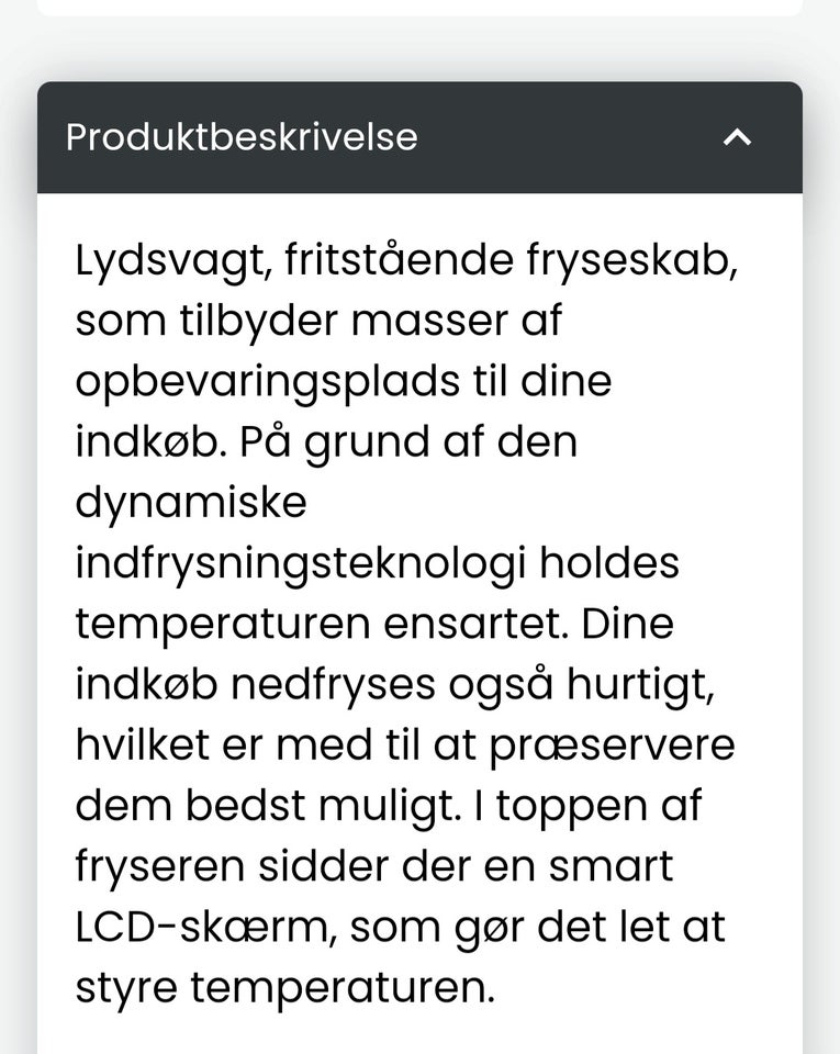 Fryseskab, Electrolux