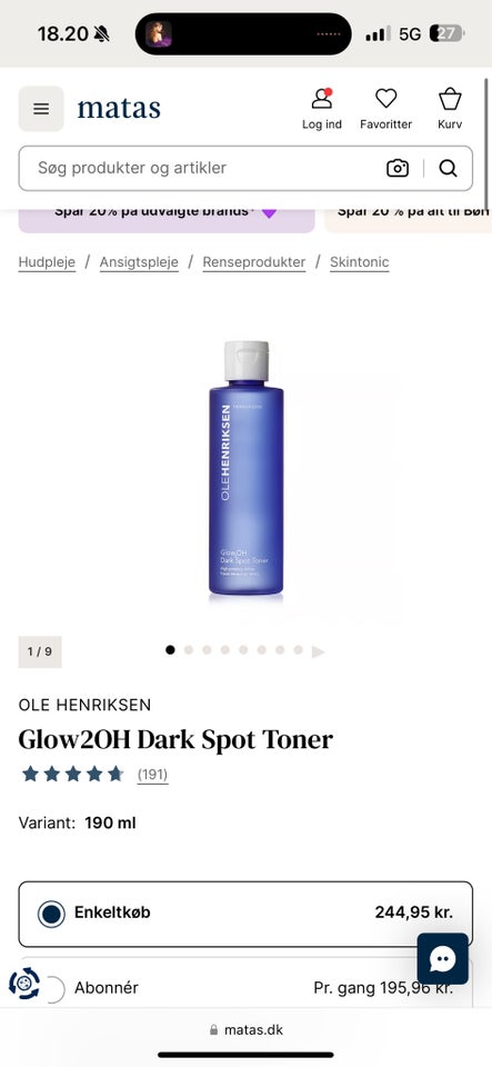 Ansigtspleje, Dark spot toner, Ole