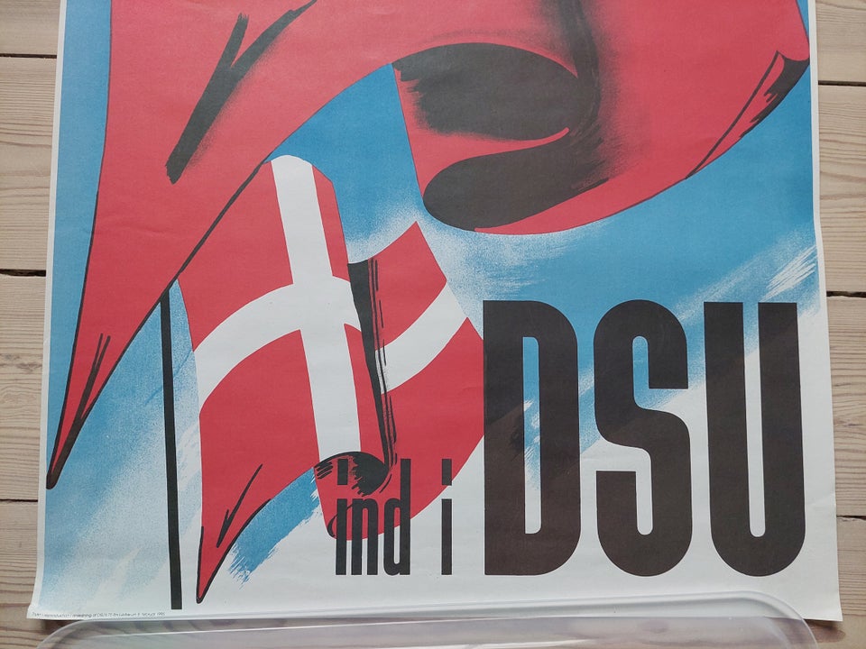 Plakat, motiv: Den røde fane, b: 48