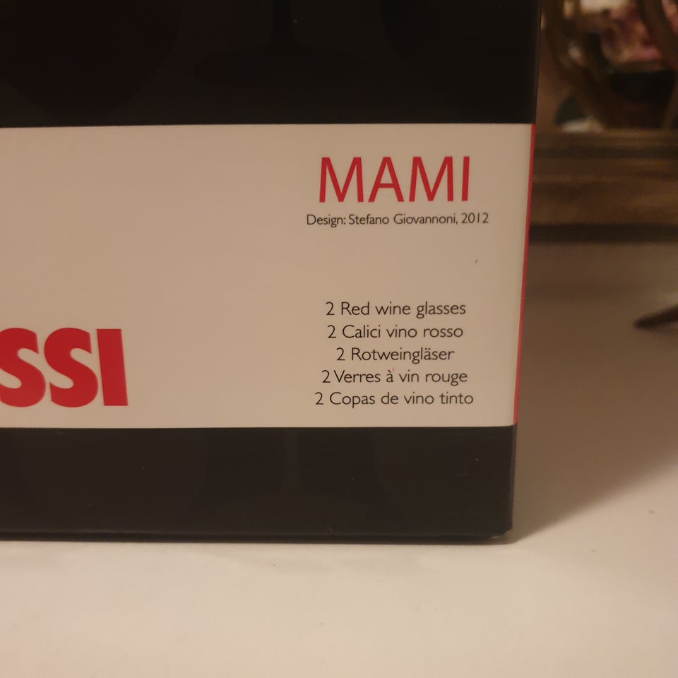 Glas, 4 Rødvinsglas, Alessi MAMI