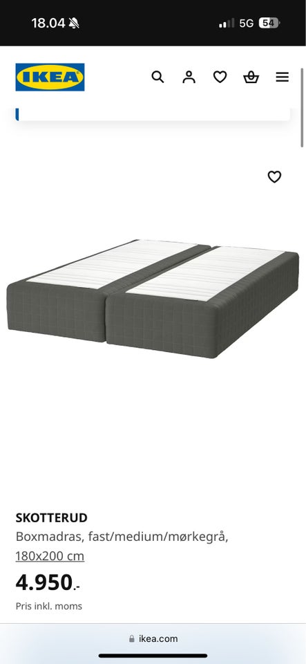 Boxmadras, Ikea, b: 180 l: 200