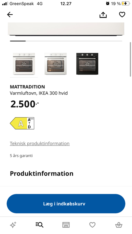 Ikea ovn Mattradition