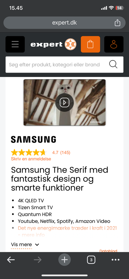 Samsung, Serif Smart TV, 43"