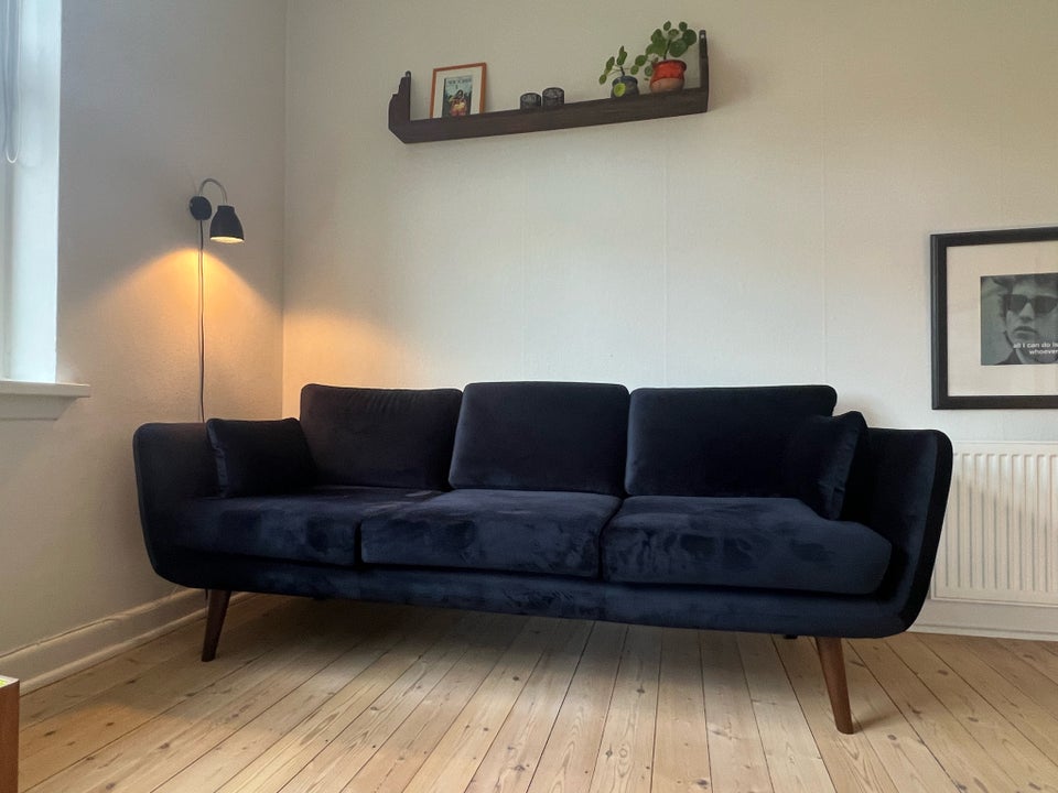 Sofa, velour, 3 pers.