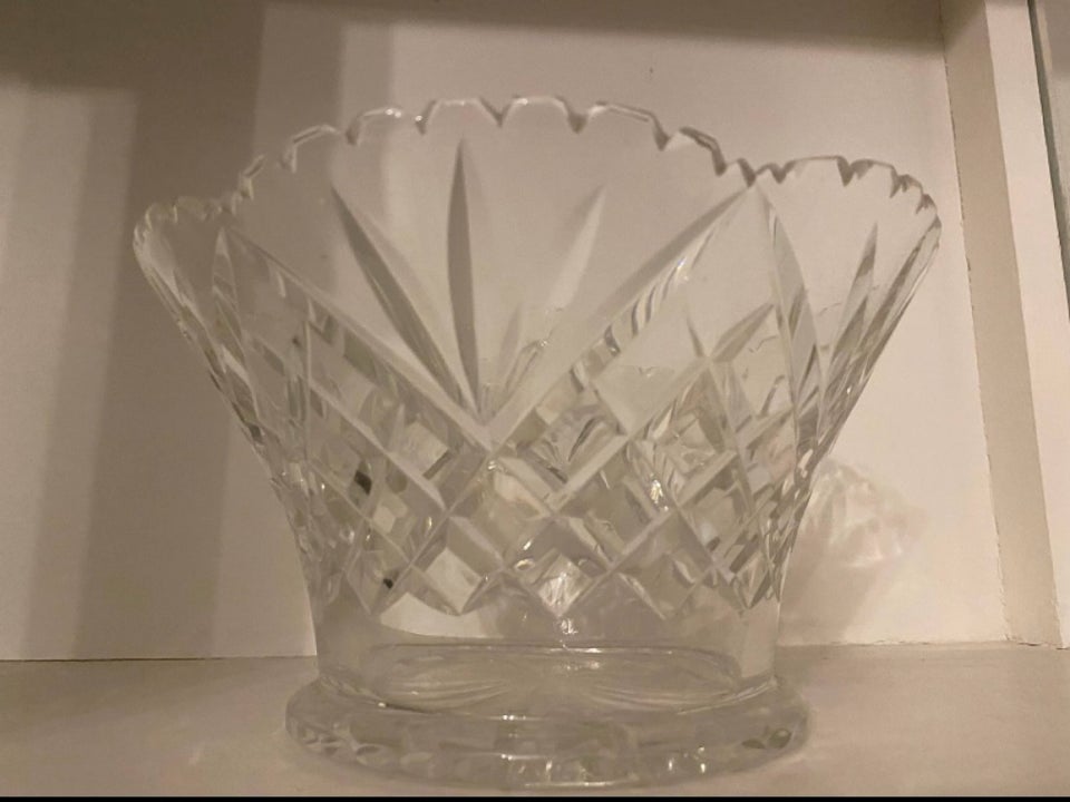 Glas STOR krystal skål Antik