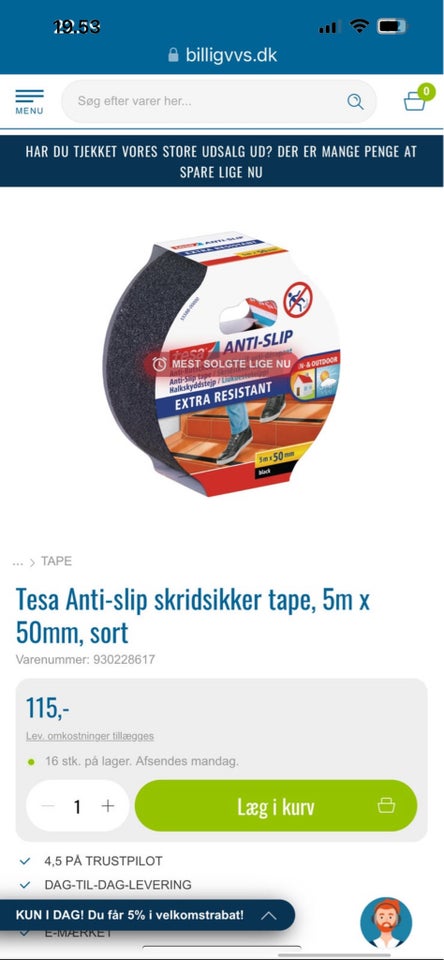 Tesa, Skridsikker tape