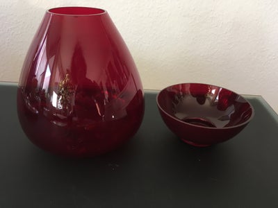 Glas Skål/fyrfadsstage + vase