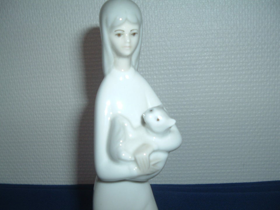 Dame med kat. Porcelænsfigur, Made