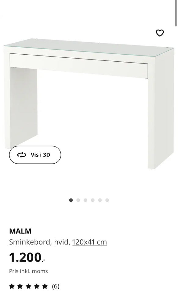 Malm sminkebord / skrivebord, Ikea