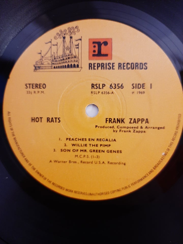 LP, FRANK ZAPPA, Hot rats