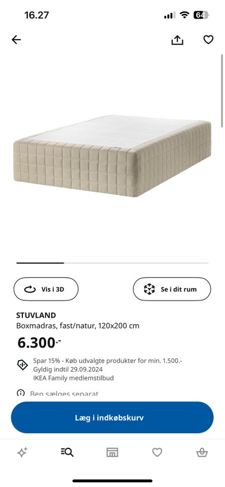 Boxmadras, Ikea Stuvland, b: 120 l: