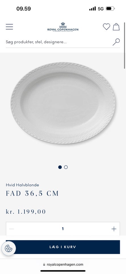 Porcelæn Fad Royal Copenhagen