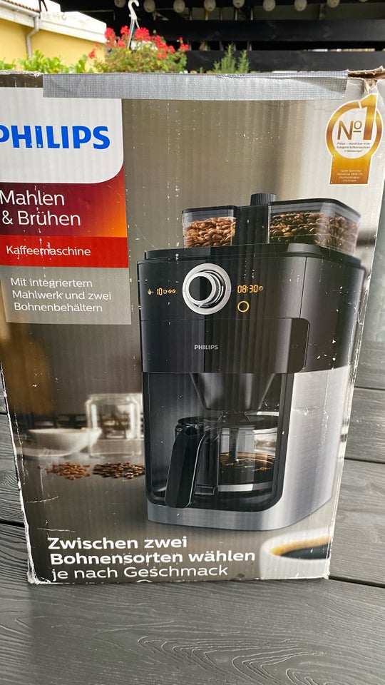 Kaffemaskine , Philips grind and