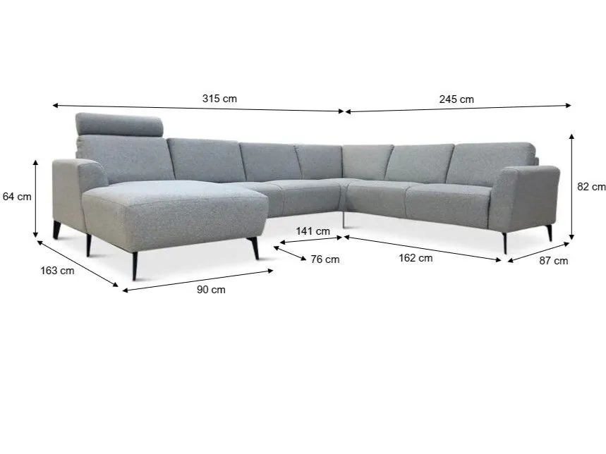 Hjørnesofa, polyester, Sit'n