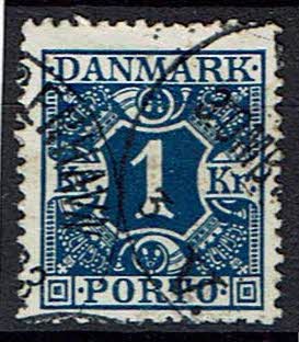 Danmark, stemplet, portomærke