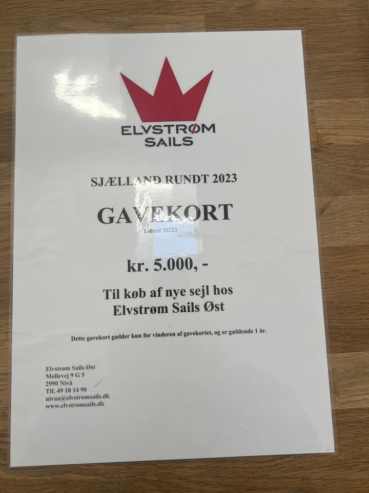 Vi sælger vores gavekort fr...