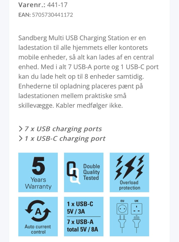 Oplader t andet mærke 441-17