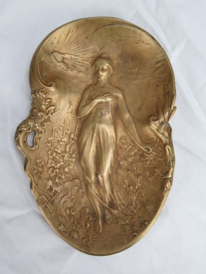 Art Nouveau Bronze Relief