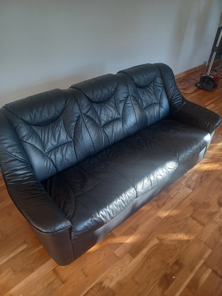 Sofa, læder, 3 pers.