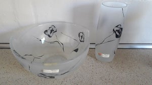 Glas Vase og skål Dansk glaskunst