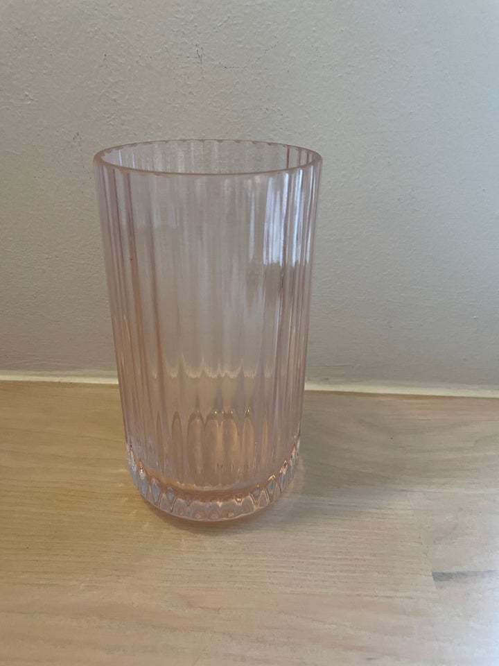 Vase Lyserød Lyngby glas vase 