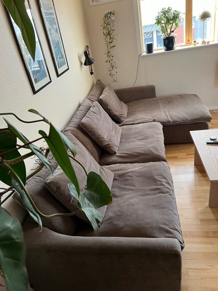 Sofa, velour, 5 pers.