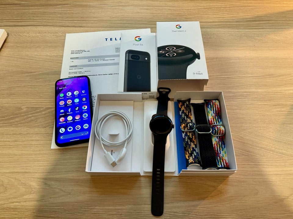 Google Pixel 8a + Pixel Watch 2, 128 ,