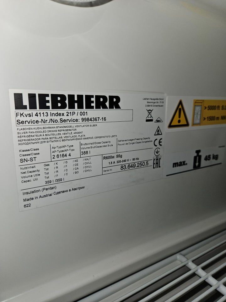 Andet køleskab Liebherr 388