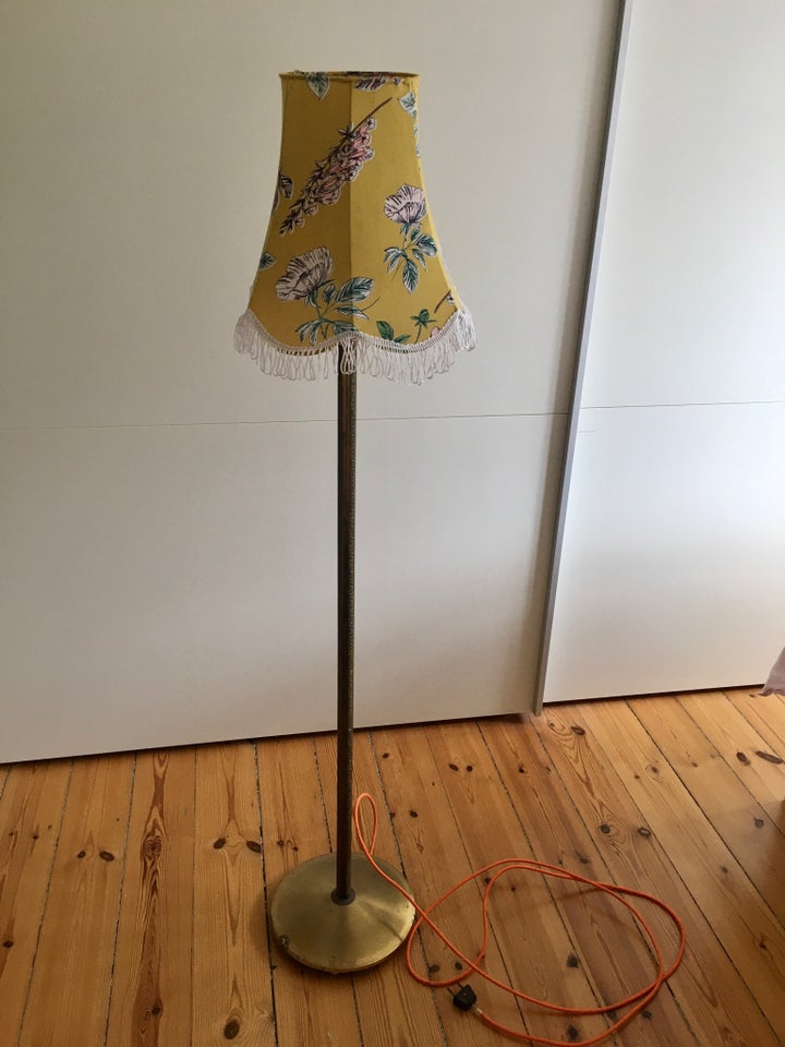 Gulvlampe Vintage lampe i messing