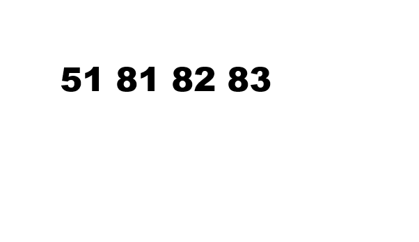 Telefonnummer, 51 81 82 83