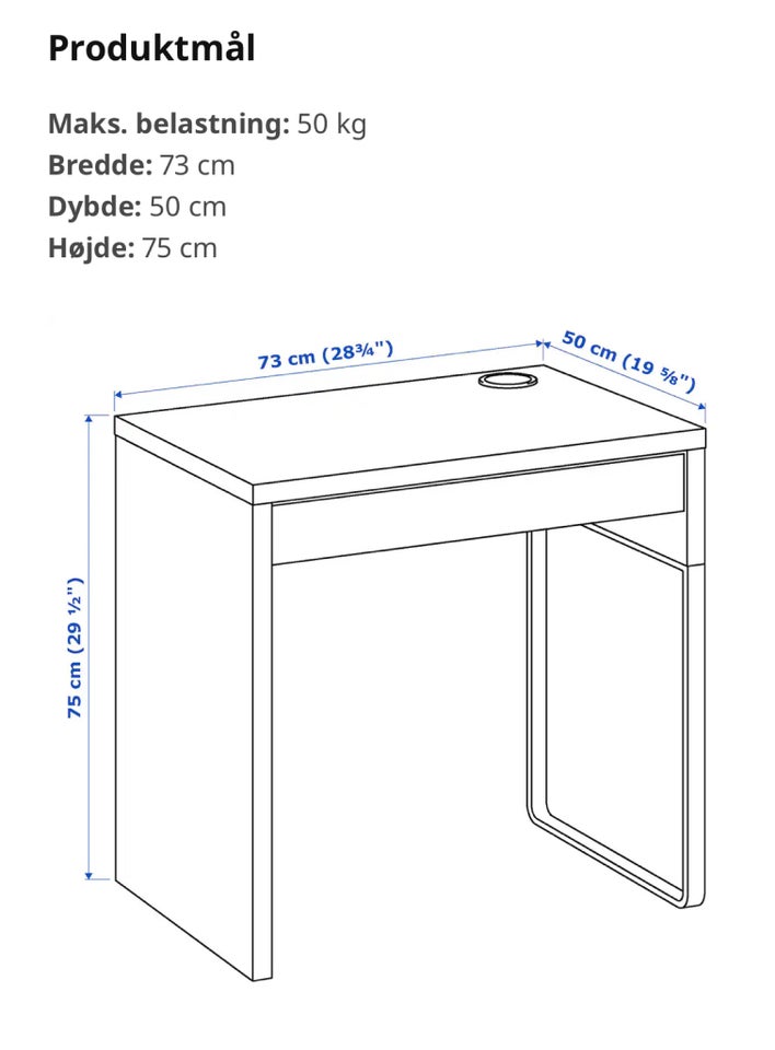 Skrive-/computerbord, Ikea,