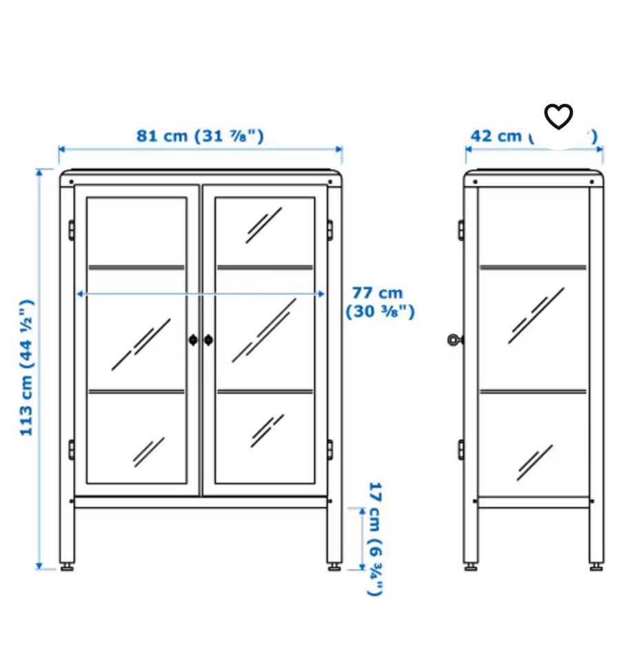 Glasskab Ikea