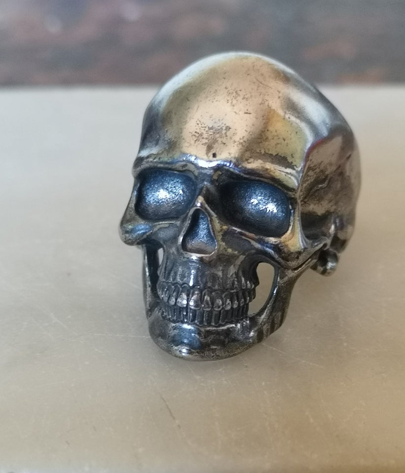 Fingerring, stål, Anatomisk Skull