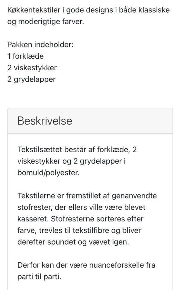 Grydelapper forklæde