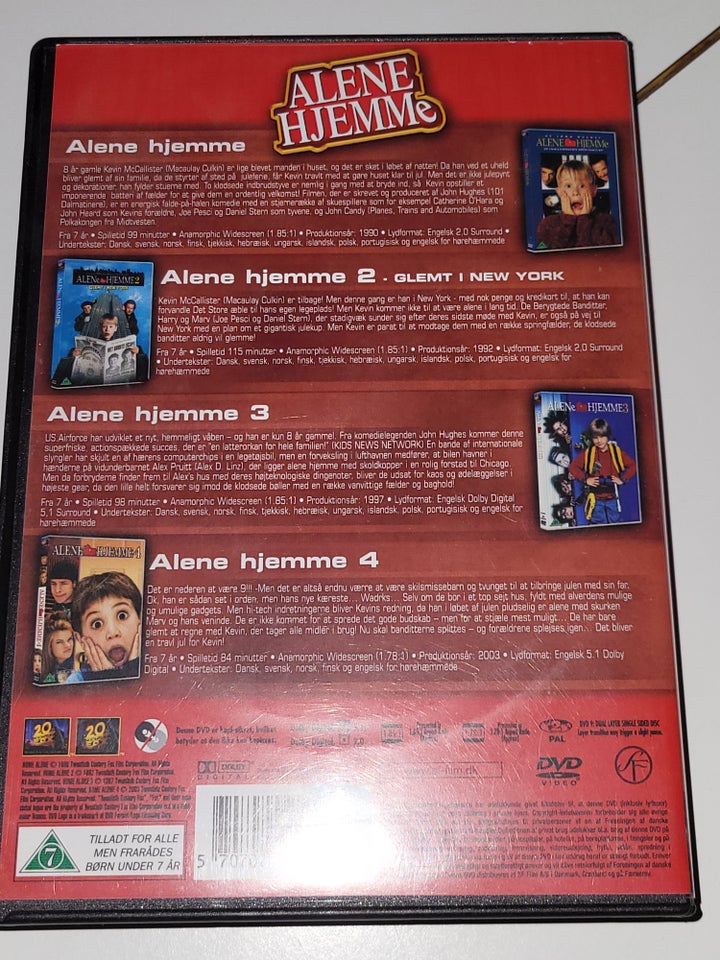 Alene hjemme 1-4, DVD, familiefilm