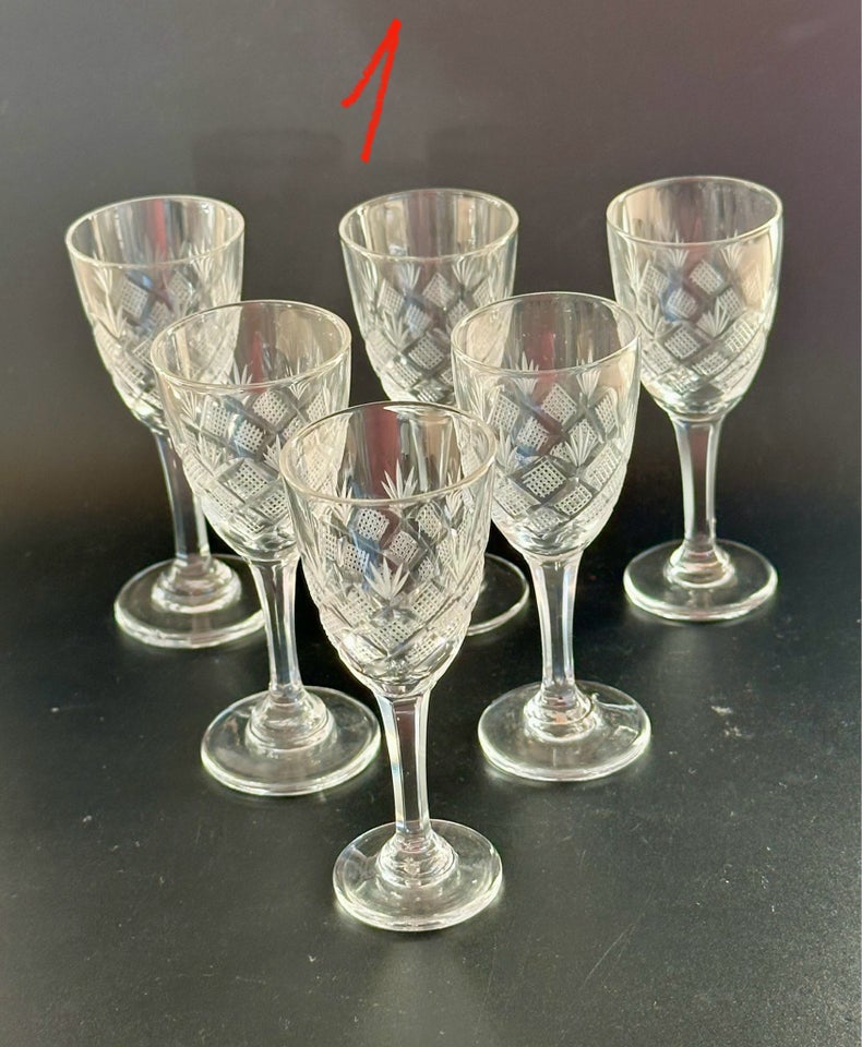 Glas, Vintage snapsglas, Vintage