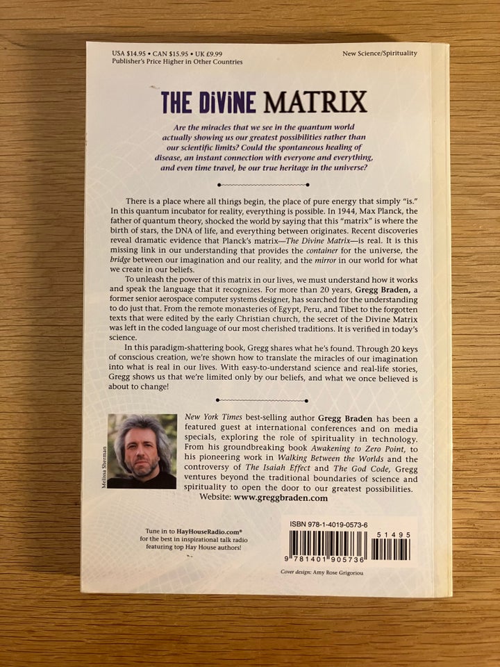 THE DIVINE MATRIX, Gregg Braden,