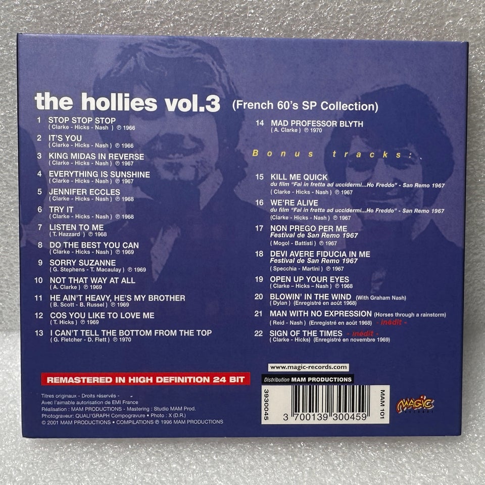 The Hollies: Vol. 3 (French 60's Sp