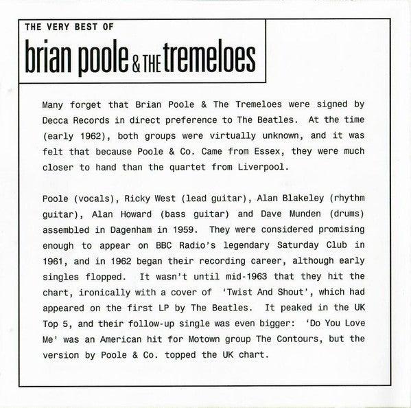 BRIAN POOLE  THE TREMELOES: The