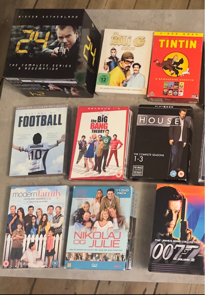 19 stk Dvd Boks set samler med alle