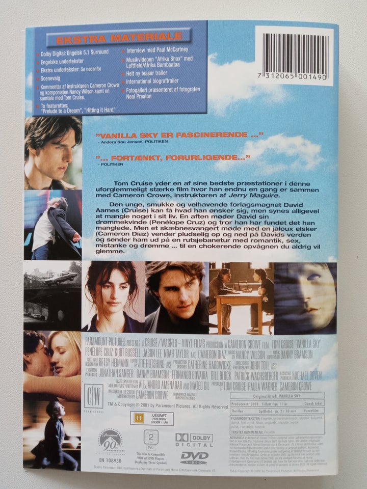 Vanilla Sky DVD action