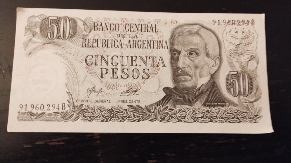 Andet land, sedler, 50 pesos